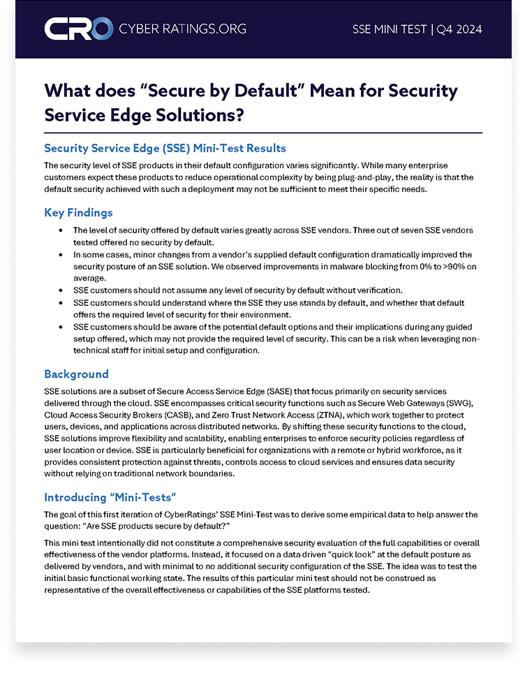 2024 Q4 SSE Report – Mini Test